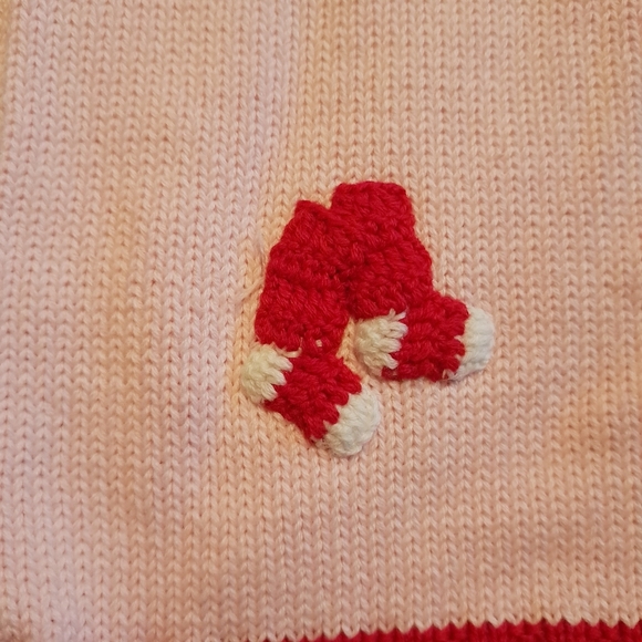 Purple Mountain girls 6-9 months Boston Red Sox knit pink & red sweater NWT - Picture 2 of 6